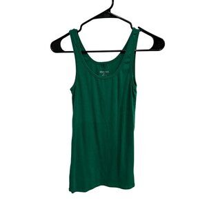Merona Green Cotton Blend Sleeveless Scoop Neck Casual Tank Top Sz M Minimalist